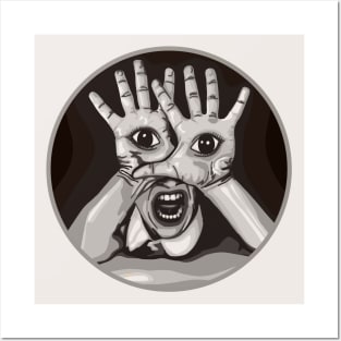 Weird Eyeball Hands Scream Posters and Art